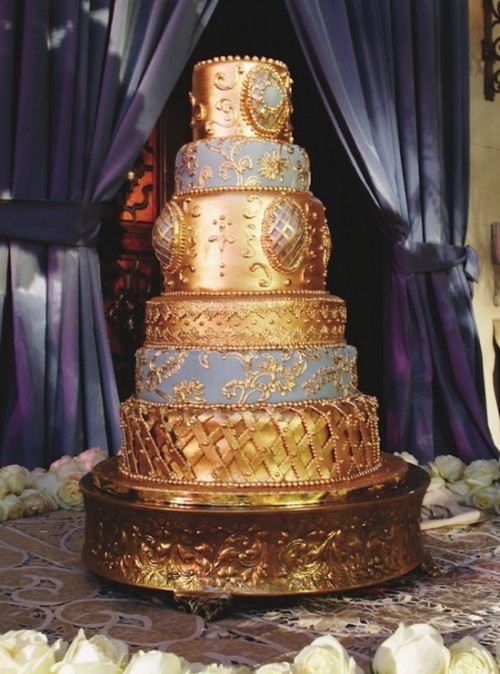 Bolo para casamento dourado - Foto #1500