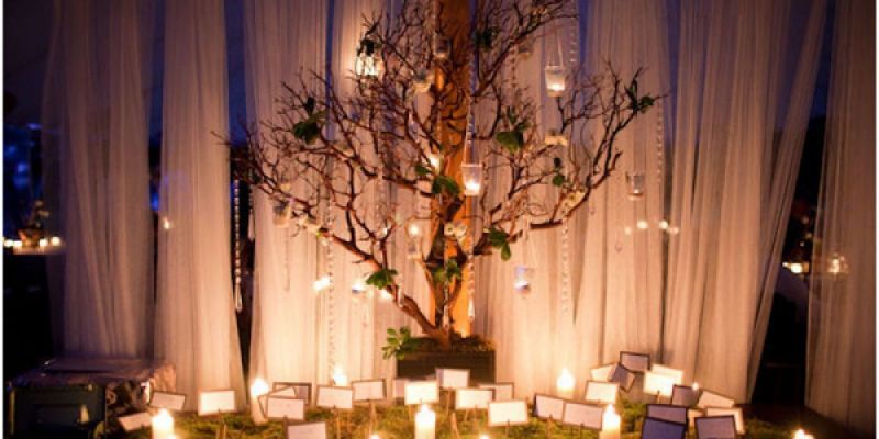 Árvore Francesa em decoração de casamento.